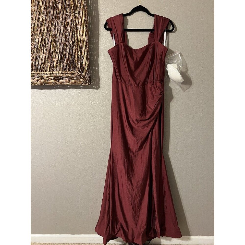 Anthropologie Cynthia & Sahar Formal Red Corset Evening Dress Gown XL CS101 NWT - Picture 3 of 8